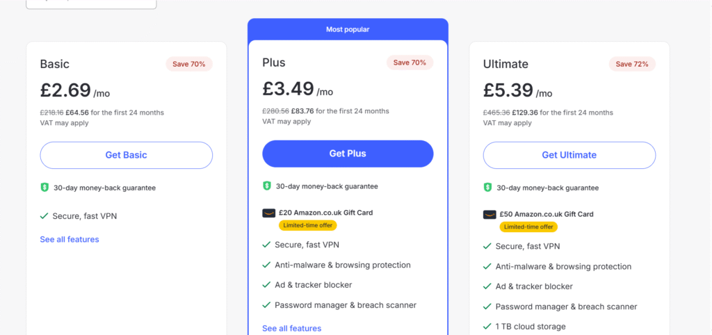 vpn pricing plan